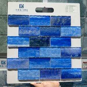 <span class=keywords><strong>Mosaico</strong></span> <span class=keywords><strong>para</strong></span> Piscina al por Mayor, 300*300, Azul Iridiscente Irregular, Azulejos de Vidrio <span class=keywords><strong>para</strong></span> Paredes de Baño y Cocina - Product Image 1