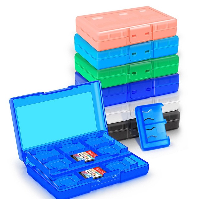 24 in 1 Game Cards Case for Nintendo Switch Oled NS Lite Card Portable Storage Box Protective Cover Logo Hard Shell Accessories