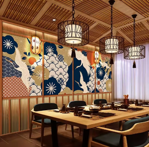 Japon Grue Papier Peint Japonais <span class=keywords><strong>Izakaya</strong></span> Log Style Décoration Ramen Sushi Matériel Japonais Boutique Papier Peint - Product Image 3