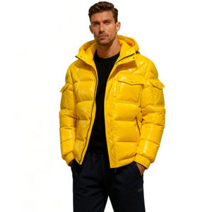 Manteau imperméable chaud et épais pour homme, tendance, couleur unie, coupe oversize, doudoune en duvet d'oie, design de créateur - Product Image 3
