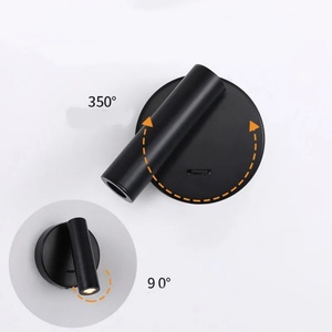 Indoor Bedside Headboard Reading <b>Light</b> Rotatable <b>Remote</b> <b>Control</b> Wall Lamp Shabbat with Window Hotel Bedroom - Product Image 2