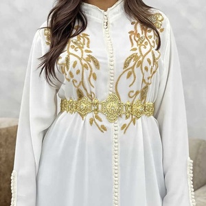 Fabricantes <span class=keywords><strong>de</strong></span> ropa musulmana, cristal personalizado, caftán musulmán <span class=keywords><strong>de</strong></span> Dubái, caftán marroquí, vestido <span class=keywords><strong>de</strong></span> boda con cinturón - Product Image 2