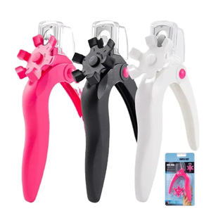 Coupe-ongles en acier inoxydable réglable en forme de U, outil de coupe de pointe d'ongle en acrylique rose - Product Image 1