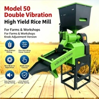 Machine à décortiquer le riz à double vibration, décortiqueuse de riz paddy à haut rendement avec séparateur de son de riz, réglage par bouton multi-vitesses