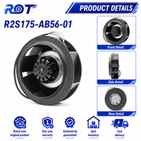 Ventilador Centrífugo Original R2S175-AB56-01 AC, 230V, 53W, 2300RPM, 175x69mm, 445m3/h, con Rodamiento de Bolas, para Reemplazo en Gabinetes HVAC