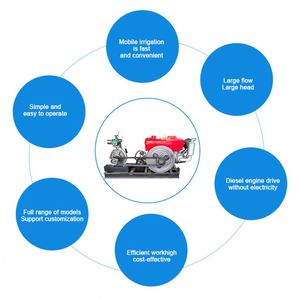 Pompe centrifuge 750 GPM, moteur diesel 2 pouces, pompe à eau 3 pouces pour l'irrigation - Product Image 3