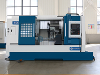 Tour à métaux CNC à lit incliné Smart TCK63, état neuf, machine de fraisage horizontale, moteur 220V, prix compétitif, centre de tournage à lit incliné