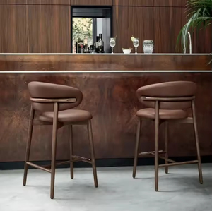 Silla <span class=keywords><strong>de</strong></span> Barra Alta <span class=keywords><strong>de</strong></span> Estilo Nórdico Moderno JP, Silla <span class=keywords><strong>de</strong></span> Comedor con Muebles <span class=keywords><strong>de</strong></span> Ratán, Silla <span class=keywords><strong>de</strong></span> Barra <span class=keywords><strong>de</strong></span> Madera para Hotel, Restaurante y Apartamento - Product Image 6