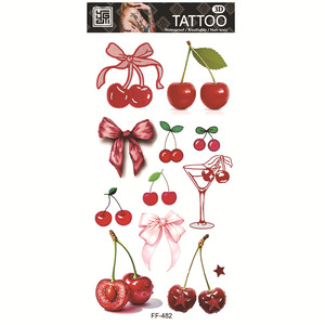 Adesivo tatuaggio temporaneo impermeabile colorato con fiori, mezza manica, rosa, tulipano, tatuaggio finto per il corpo, per donne, tatuaggio floreale per l'<span class=keywords><strong>avambraccio</strong></span> - Product Image 5