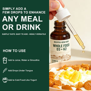 리치텍 새로운 뜨거운 제품 구강 액체 비타민 D3 방울 K2 오일 프리 샘플 하이 퀄리티 건강 보충제 - Product Image 4