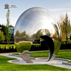 Trevi hiện đại công viên vườn lớn mặt trăng hình dạng bức tượng đúc thép không gỉ moongate điêu khắc - Product Image 3