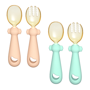 Mới đến PPSU Vật liệu uốn bé ăn muỗng đặt bé đào tạo muỗng đặt trẻ sơ sinh muỗng và ngã ba đặt - Product Image 1