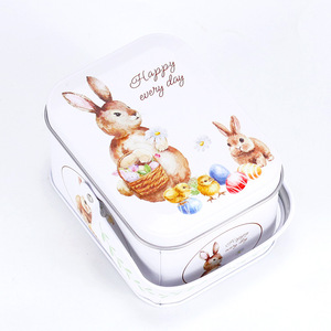 <span class=keywords><strong>2025</strong></span> hạnh phúc phục sinh biểu tượng tùy chỉnh kim loại bao bì hộp thiếc kẹo Cookie 10.6*7.9*6.4cm hình chữ nhật tins kim loại ăn trưa hộp với xử lý - Product Image 2