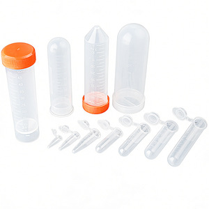 Huizhong Centrifuge Tubes 0.2ml Plastic Screw Cap Pointed Bottom Disposable Lab Test Tubes - Product Image 1