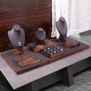 Balcão de joias com visor de noz, conjunto de joias para exibição de janelas, rack de joias e loja de fabricante