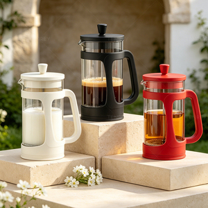 Cafetera <span class=keywords><strong>Francesa</strong></span> <span class=keywords><strong>de</strong></span> Vidrio Tnerey <span class=keywords><strong>de</strong></span> 1000 ml, con Filtro <span class=keywords><strong>de</strong></span> 3 Capas, Disponible en Varios Colores, para Café, Té, <span class=keywords><strong>Leche</strong></span> y <span class=keywords><strong>Espuma</strong></span> - Product Image 4