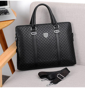 Nouveau Sac Messager Étanche en <span class=keywords><strong>Cuir</strong></span> PU Souple pour <span class=keywords><strong>Homme</strong></span>, Serviette Ordinateur Portable avec Bandoulière pour le <span class=keywords><strong>Travail</strong></span> et les Voyages - Product Image 4