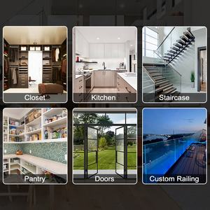 Système d'organisation de dressing moderne, multifonctionnel, gain de place, armoire à vêtements, design personnalisé, nouveau design, bois, verre, chambre à coucher, hôtel - Product Image 6