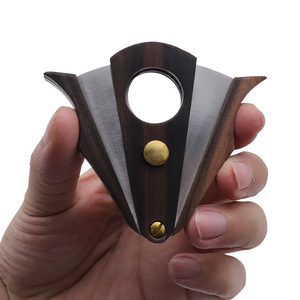 Cortador de Cigarros de Madera con Doble Cuchilla de Acero Inoxidable Automático para Accesorios de Cigarros - Product Image 3