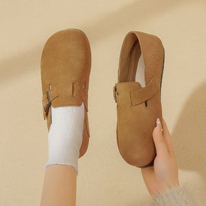 Internet Celebrity Birkenstocks 2025 Zapatos planos de mujer Estilo retro japonés Zapatos de mujer embarazada de fondo suave Venta caliente Individual - Product Image 3