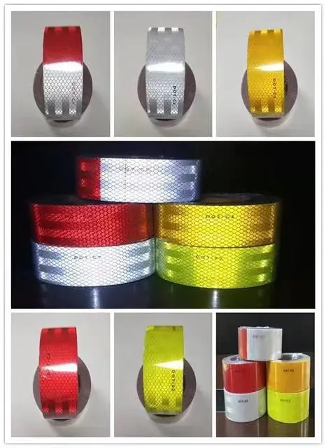 High Intensity Customized Reflective Safety Tapes Silver Self Adhesive Reflector Tape For Trailer Cars Trucks