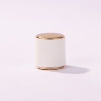 Couvercle personnalisable de sphère en verre clair avec base dorée, taille 15mm disponible