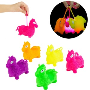 2025 TPR Light up LED Flashing <b>Squishy</b> Puffer Balls Puffer Bunny Rabbits Toy - Product Image 3