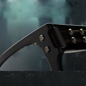 2025 Thiết kế thời trang sang trọng Acetate Kính mát cho nam giới với 24K vàng kim loại biểu tượng tùy chỉnh khung dày - Product Image 6