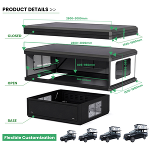 Factory up Roof Top <b>Tent</b> Aluminum <b>Pickup</b> Truck Camper Camping Hard <b>Pickup</b> Truck Camper Hard Wall <b>Tent</b> with Canopy - Product Image 4