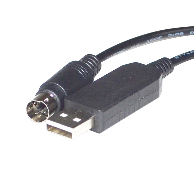 USB2.0 to 6 Pin Mini DIN PLC Programming Cable for Mitsubishi FX Q Series FX3U FX5U GX Works2 SC09-FX