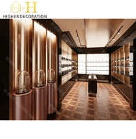 Présentoirs à parfums de haute qualité, présentoir mural moderne noir personnalisé pour boutique de parfums, vitrine d'exposition