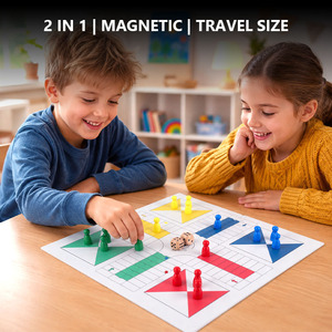 Juego Educativo Magnético 2 en 1 Personalizable Global Bridge: <span class=keywords><strong>Ludo</strong></span> y Serpientes y Escaleras, Juego Interactivo para Niños - Product Image 1