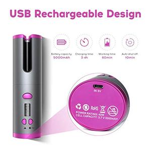 "Etiqueta privada Salón con soporte de cerámica inalámbrico rizador de pelo rizador Roll" - Product Image 2