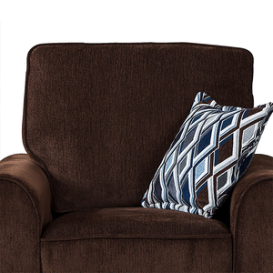Canapé moderne en chenille marron, une place, pour salon, ensemble de canapés modulaires avec mousse haute densité compressée - Product Image 3