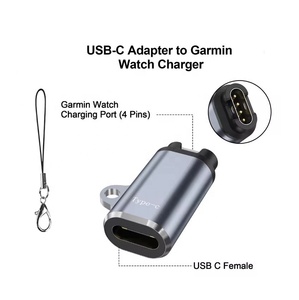 Adaptador de Cargador USB Tipo C/Micro/IOS a 4 Pines para Reloj <span class=keywords><strong>Garmin</strong></span> Fenix 7/6/5/7X/6X/5X/ <span class=keywords><strong>Venu</strong></span> <span class=keywords><strong>2</strong></span> <span class=keywords><strong>Plus</strong></span>, Convertidor de Carga - Product Image 1