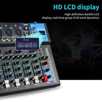 Nouveau contrôleur super professionnel en métal à 7 canaux mélangeur audio effet son DJ Console interface USB mélangeur pour conférence audio