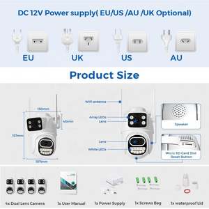 डैनल कैमरा डीवीआर ओएल सिस्टम तार कैमारा सेट 16 wlan 12mp ip किट आउटडोर जाल वायरलेस होम कैमरा nvr 4k 8mp 24 चैनल सुरक्षा - Product Image 6