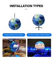Pantalla LED Esférica Flexible, Curva, Interactiva, con Forma de Globo, para Exhibiciones Publicitarias