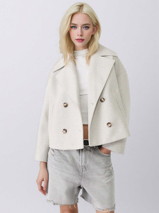 <span class=keywords><strong>Chaqueta</strong></span> de <span class=keywords><strong>Lana</strong></span> Mediana con Forro de Felpa y Cuentas, Estilo Europeo Americano, Elegante, para Mujer, Otoño 2025 - Product Image 2