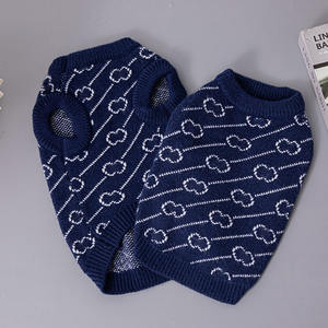 Chaleco de Suéter para Perro, Clásico, de Diseño, de Lujo, de Algodón, con Patrón de Letras, Cálido, para Invierno, Otoño y Primavera - Product Image 1