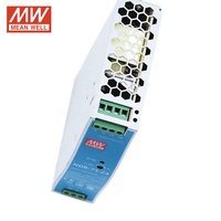 Alimentation électrique CC sur rail DIN Mean Well NDR-75-24 75W 24V 3.2A avec PFC actif pour contrôle industriel, produit original et authentique