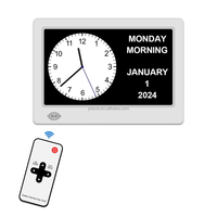 Pro jam Alarm Digital analog 7 ", Alarm Digital analog dengan fitur Alarm tanggal Hari dan pengingat obat, pengingat jarak jauh DST otomatis