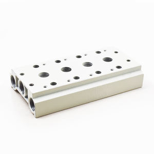 亚德客（Airtac）200M型 4V110 4V120 4V210 2位5通 铝合金 4V系列 气动电磁阀底座阀组带阀 - Product Image 4