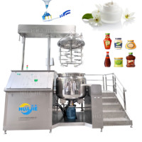 Machine d'émulsification industrielle sous vide 5L-20000L, mélangeur émulsifiant à cisaillement haute vitesse avec levage hydraulique