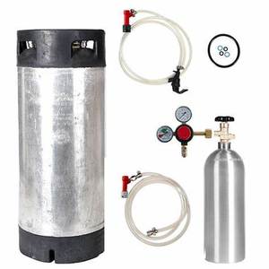 Cerradura de bola de acero inoxidable 304, barril de cerveza de Soda estilo Corneo con regulador de <span class=keywords><strong>Co2</strong></span> y grifo de Picnic - Product Image 1