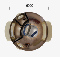 Magnifique Villa Personnalisée en Forme de Bateau de Contes de Fées, Maisonnette Préfabriquée en Aluminium Effet Bois pour Glamping, Cabane en Alliage à 2 Étages pour Complexe Forestier