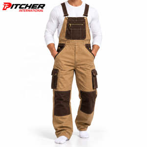 Overoles de Mezclilla al por Mayor, Overoles de Mezclilla Lavada con Bolsillos Utilitarios para Hombre, Suministro de Marca Privada para Minoristas de Moda - Product Image 1
