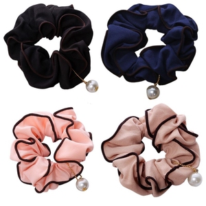 15 colores envío gratis verano accesorios de moda para el pelo de colores puros tela de <span class=keywords><strong>seda</strong></span> damas <span class=keywords><strong>scrunchies</strong></span> - Product Image 2