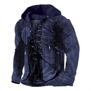 BOTTCOOLA allacciatura Design <span class=keywords><strong>Street</strong></span> Fashion Mix di elementi scuri stile per il tempo libero Casual Streetwear <span class=keywords><strong>felpa</strong></span> da uomo <span class=keywords><strong>felpa</strong></span> con cappuccio - Product Image 2