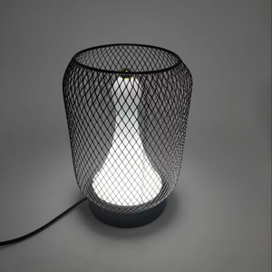 BIFANG Modern Style Iron Mesh Switch Control <strong>Lamp</strong> Cordless Bedside Dining Cafe Bar Industry Style <strong>Desk</strong> Lighting - Product Image 2